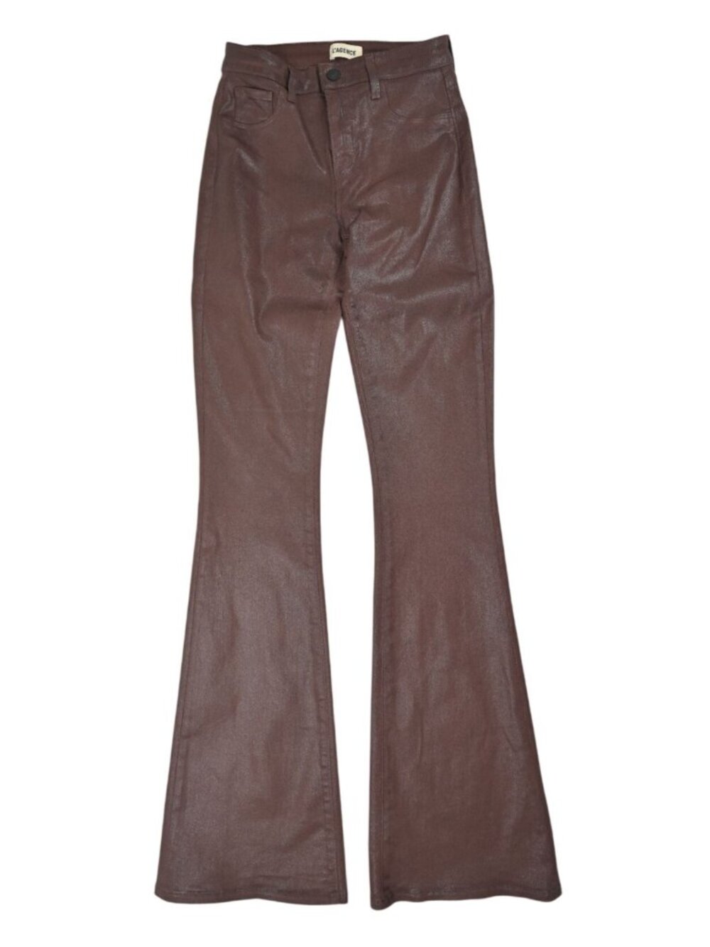 L'agence Selma Coated Bootcut Jean in Chocolate